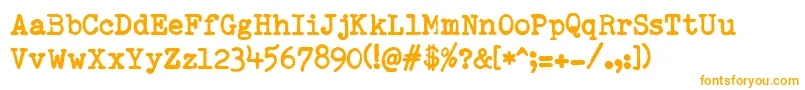 RemingtonedType Font – Orange Fonts on White Background