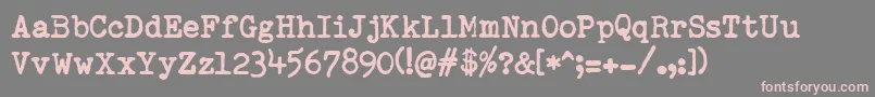 RemingtonedType Font – Pink Fonts on Gray Background