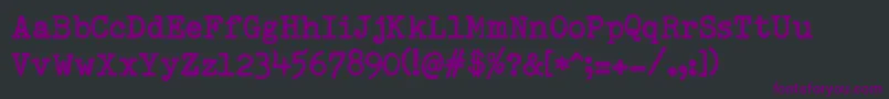 Шрифт RemingtonedType – фиолетовые шрифты на чёрном фоне