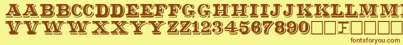 Shadser Font – Brown Fonts on Yellow Background