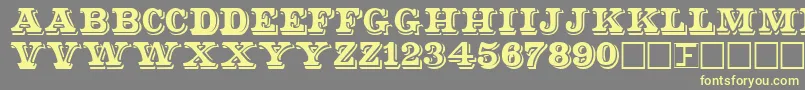 Shadser Font – Yellow Fonts on Gray Background