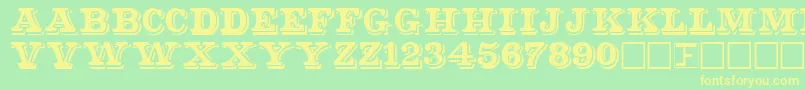 Shadser Font – Yellow Fonts on Green Background