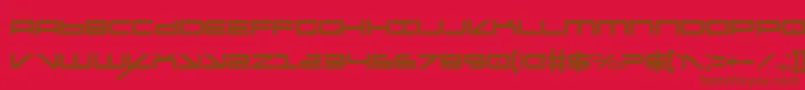 Oramacc Font – Brown Fonts on Red Background
