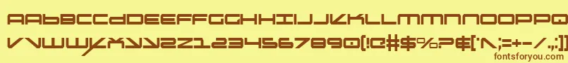 Oramacc Font – Brown Fonts on Yellow Background