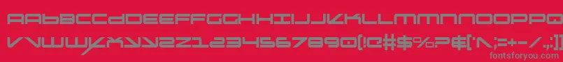 フォントOramacc – 赤い背景に灰色の文字