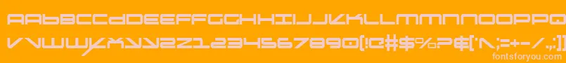 Шрифт Oramacc – розовые шрифты на оранжевом фоне