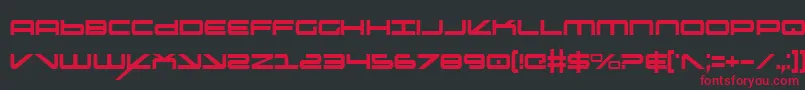 Oramacc Font – Red Fonts on Black Background
