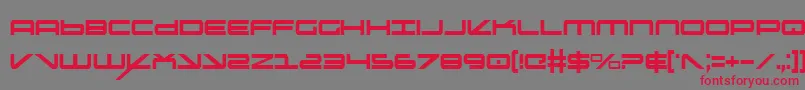 Oramacc-Schriftart – Rote Schriften auf grauem Hintergrund