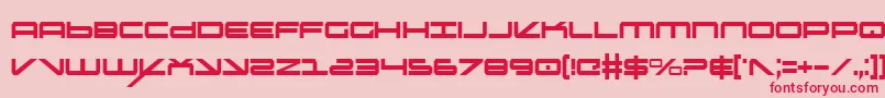 フォントOramacc – ピンクの背景に赤い文字