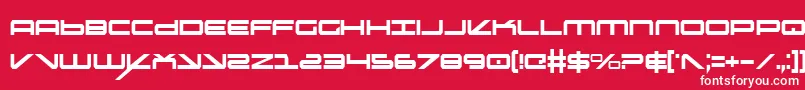 フォントOramacc – 赤い背景に白い文字