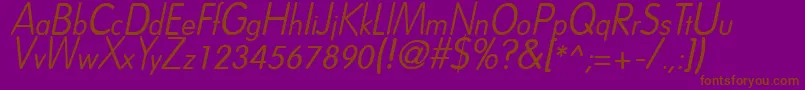 DreamspeakItalic Font – Brown Fonts on Purple Background