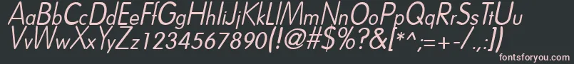 DreamspeakItalic Font – Pink Fonts on Black Background