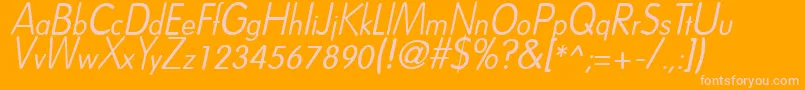 DreamspeakItalic Font – Pink Fonts on Orange Background