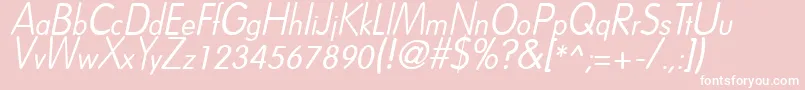 DreamspeakItalic Font – White Fonts on Pink Background