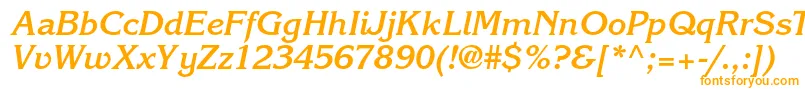 KorinnastdBoldkursiv Font – Orange Fonts on White Background