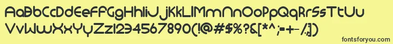 Monoglyceridebold Font – Black Fonts on Yellow Background