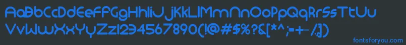 Monoglyceridebold Font – Blue Fonts on Black Background