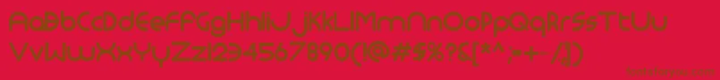 Fonte Monoglyceridebold – fontes marrons em um fundo vermelho