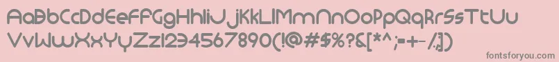 Monoglyceridebold-Schriftart – Graue Schriften auf rosa Hintergrund