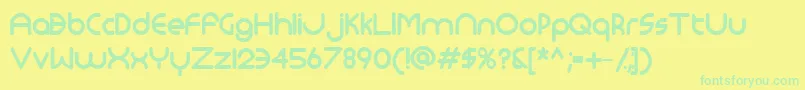 Monoglyceridebold Font – Green Fonts on Yellow Background