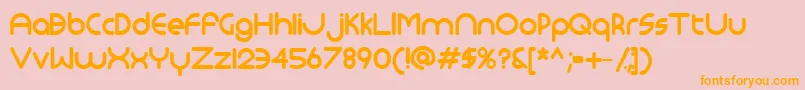 Monoglyceridebold Font – Orange Fonts on Pink Background