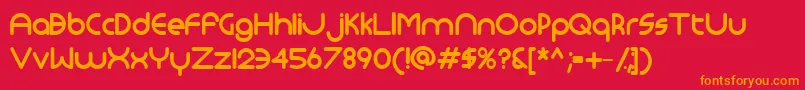 Monoglyceridebold Font – Orange Fonts on Red Background