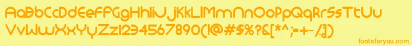 Monoglyceridebold Font – Orange Fonts on Yellow Background