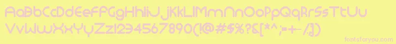 Fonte Monoglyceridebold – fontes rosa em um fundo amarelo