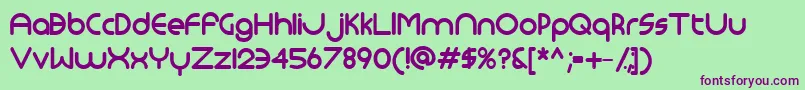 Monoglyceridebold Font – Purple Fonts on Green Background
