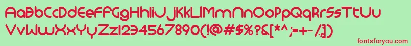 Monoglyceridebold Font – Red Fonts on Green Background