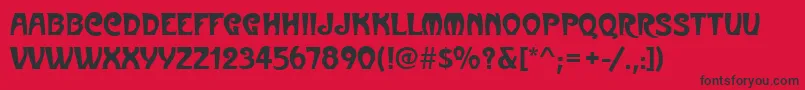 MedocRegular Font – Black Fonts on Red Background