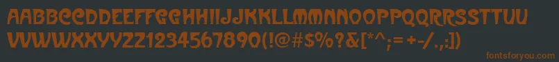 MedocRegular Font – Brown Fonts on Black Background