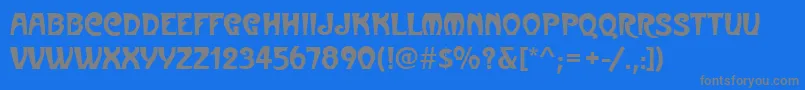 MedocRegular-Schriftart – Graue Schriften auf blauem Hintergrund