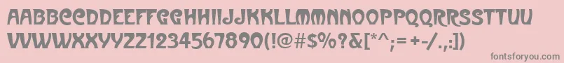 MedocRegular Font – Gray Fonts on Pink Background