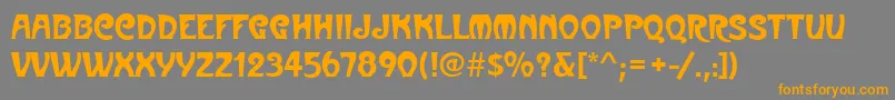 MedocRegular Font – Orange Fonts on Gray Background