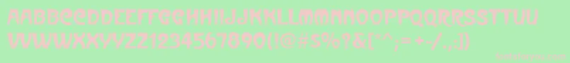 MedocRegular Font – Pink Fonts on Green Background