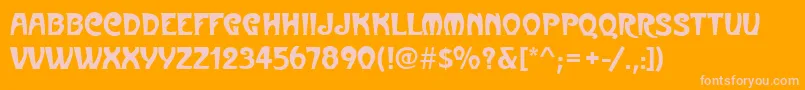 MedocRegular Font – Pink Fonts on Orange Background