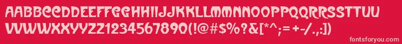 MedocRegular Font – Pink Fonts on Red Background