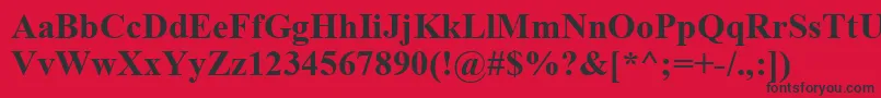 TimesNewRomanCeBold Font – Black Fonts on Red Background