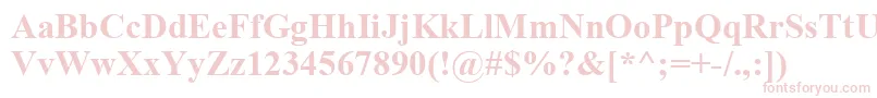 TimesNewRomanCeBold Font – Pink Fonts on White Background
