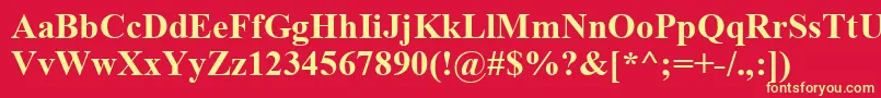 TimesNewRomanCeBold Font – Yellow Fonts on Red Background