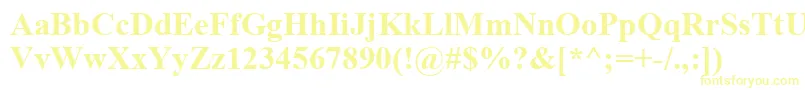 TimesNewRomanCeBold Font – Yellow Fonts on White Background