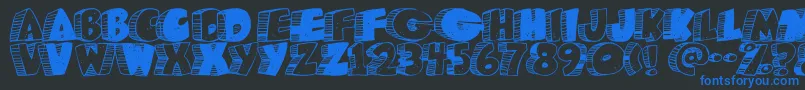 Więcej informacji o czcionce Caveman ffy Czcionka Caveman ffy – niebieskie czcionki na czarnym tle