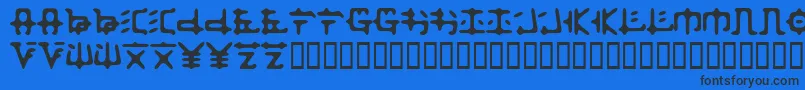 Zaibtsu Font – Black Fonts on Blue Background