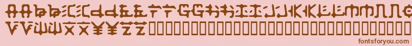Zaibtsu Font – Brown Fonts on Pink Background