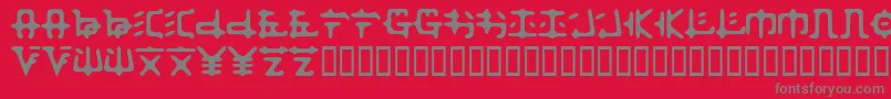 Zaibtsu Font – Gray Fonts on Red Background