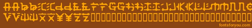 Zaibtsu Font – Orange Fonts on Brown Background