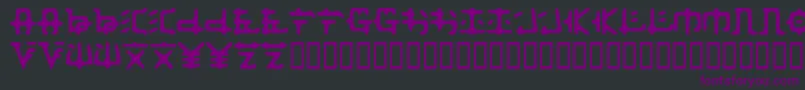 Zaibtsu Font – Purple Fonts on Black Background