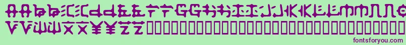Zaibtsu Font – Purple Fonts on Green Background