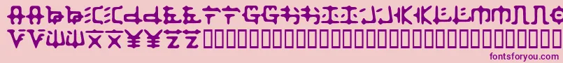 Zaibtsu Font – Purple Fonts on Pink Background